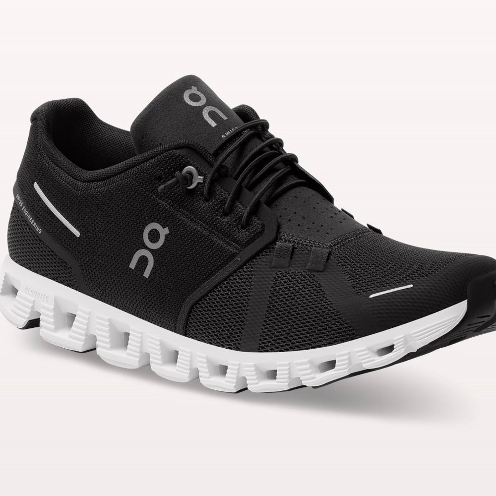 On Running Cloud 5 Men's 10.5 Shoe in Black & White